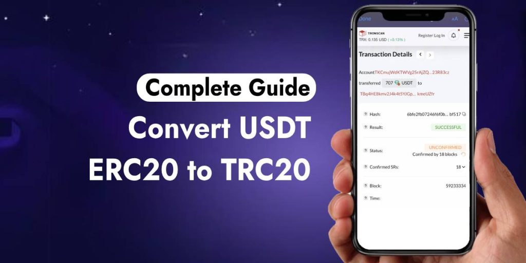 Convert USDT ERC20 to TRC20