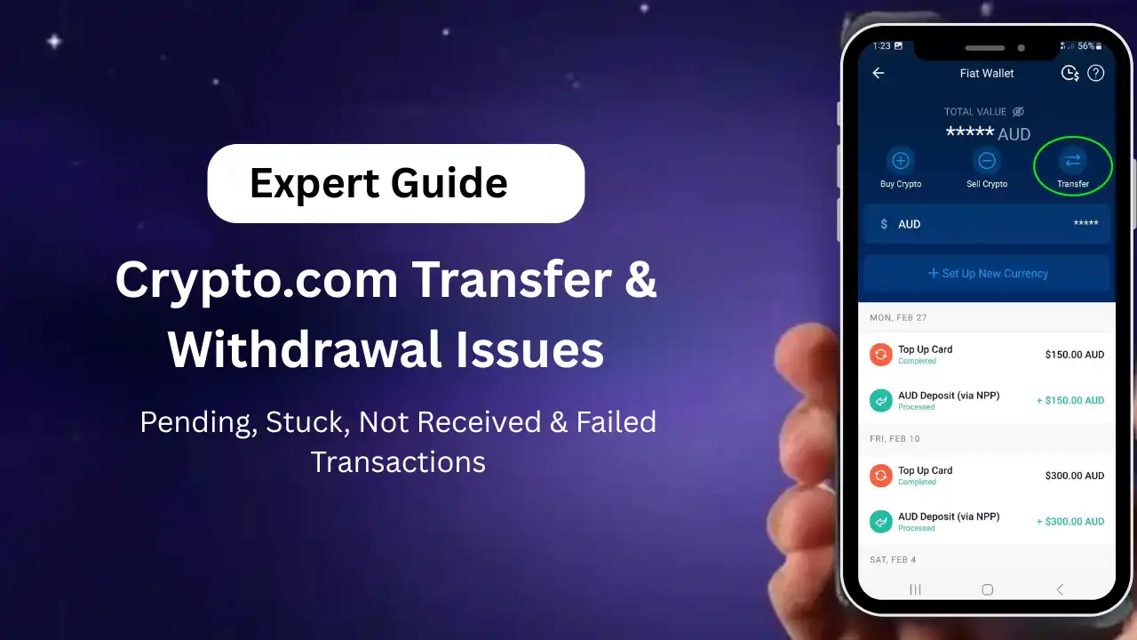 Crypto.com Transfer Stuck or Withdrawal Pending Fix