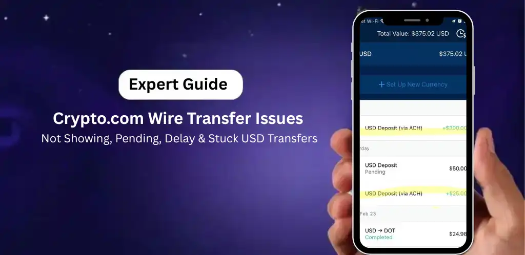 Crypto.com Wire Transfer Not Showing